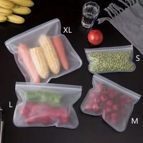 Reusable Silicone Food Storage Bags, 8 PCS BPA-Free Food Grade Freezer Bags, Leakproof & Reusable Ziplock Bags for Food, Fruits, Veggies, Meat