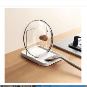 Pot Lid Holder, Lid and Spoon Rest Holder for Kitchen Counter, Foldable Pan Lid Organizer Stand with Nonslip Pads