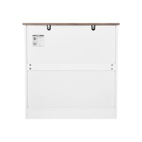Coffee Bar Cabinet, 31.5 x 13.8 x 31.5 in Farmhouse Coffee Bar Cabinet with 3-Tier Storage, Coffee Bar Table with Barn Door