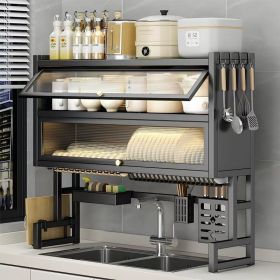 The Sink Dish Drying Rack, Piano Lacquer, Thickened Steel Pipe, Over Sink Dish Drying Rack, Over Sink Rack, for Dishes, Glasses, Bowls