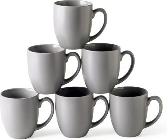 Coffee Mugs Set of 6, Ceramic coffee mugs with large handle for Men Women,16oz Coffee Mugs for Coffee,Tea,Latte,Cocoa. Easy to Hold&Clean