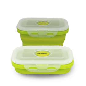 GLIDER S20 Black Bento Premium Lunch Box & Food Storage Container (Color: Green, size: large)