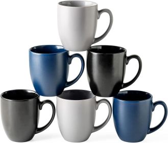 16oz Coffee Mugs Set of 6, Large Ceramic Coffee Mugs for Man, Woman, Dad, Mom (Color: multi)